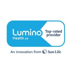 Logo of Lumino Health.ca showing that our ProHealth Oshawa Physiotherapy Clinic is connected with Sun Life patients through this app too.
