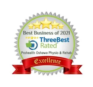 Best Business of 2021 from Three Best Rated Clinic - ProHealth Oshawa Physiotherapy Clinic